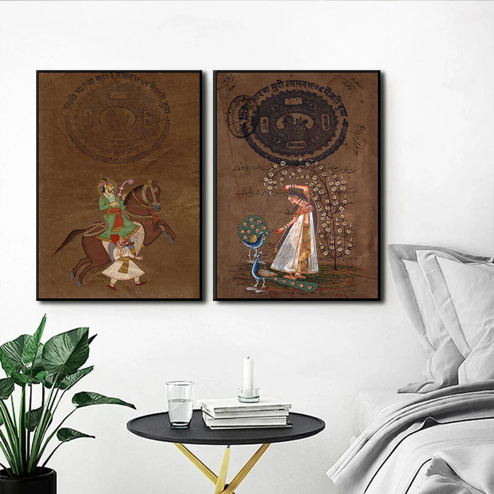 

Meldi Mata Hindu Goddess Art Poster, Indian Spiritual Religion Ethnic Painting, Vintage Wall Art Canvas Print, Home Room Decor