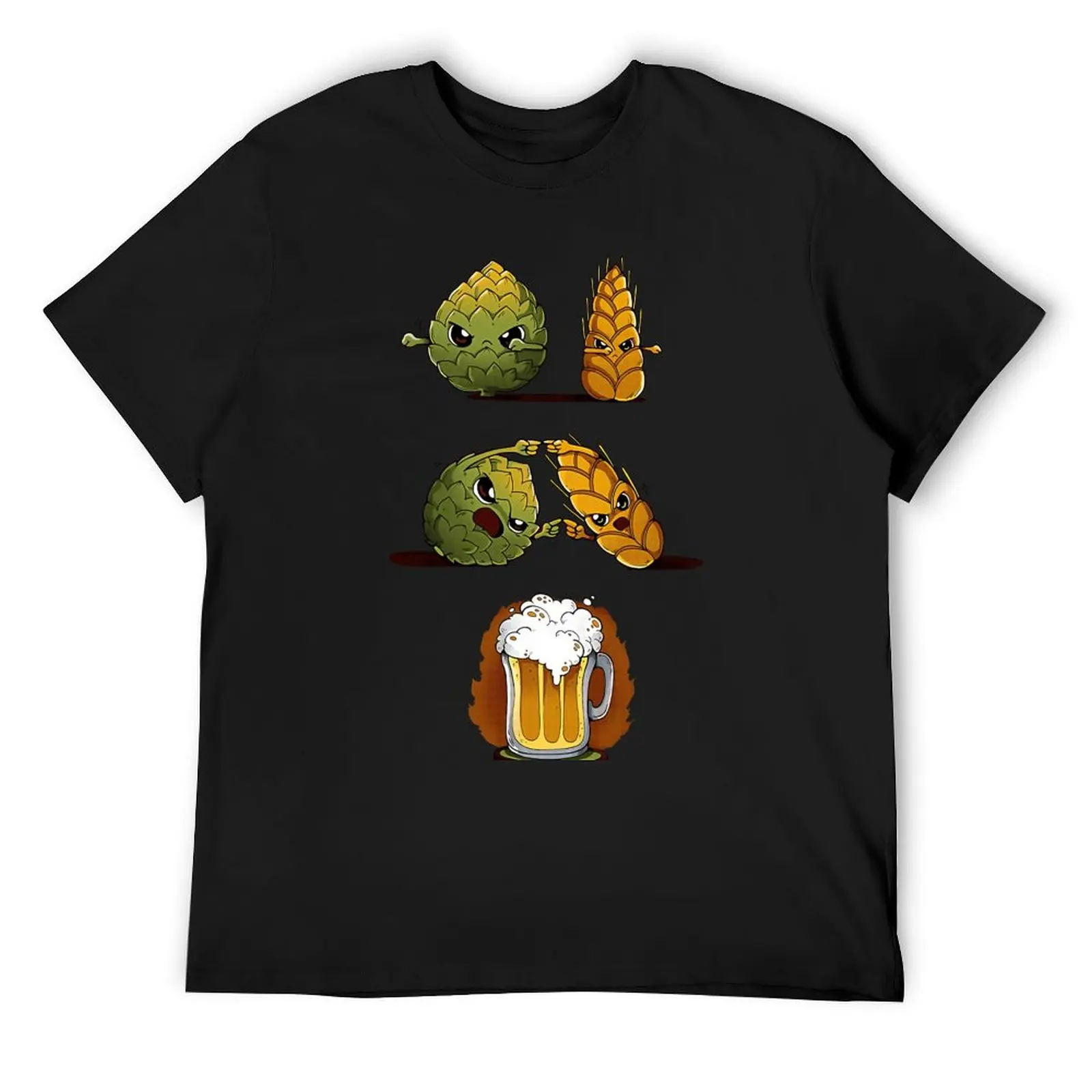 Hops Fusion Barley Beer Shirt T-Shirt baggy shirts basketball graphic tees black t-shirts for men