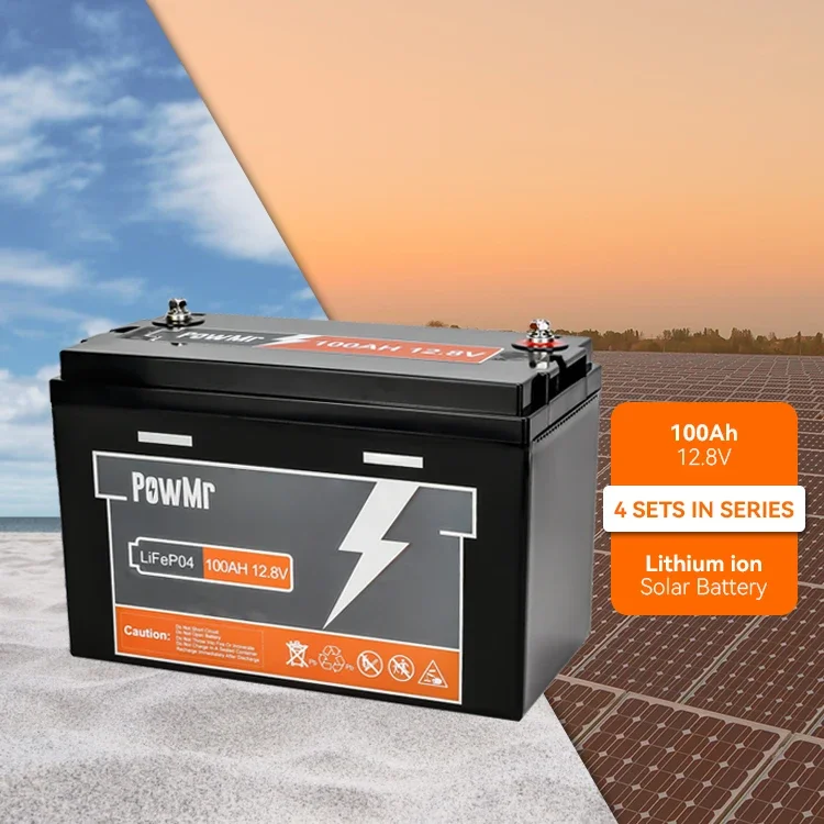 

100AH 12V Serializable 4 Units Solar Battery Lithium Lead-acid Gel Battery 12.8V LiFePO4 Battery For Solar System