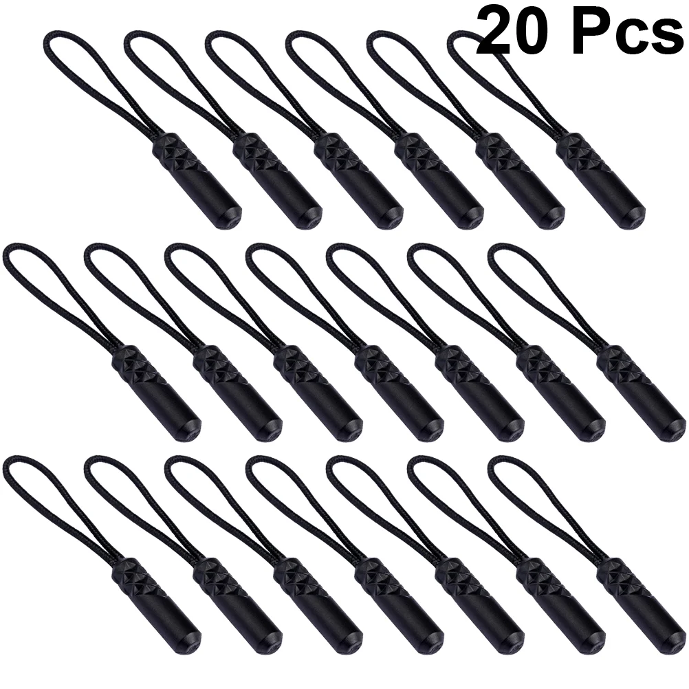 20 PCS down Coat Zipper Puller Clothes Repair Tabs Fixers Tail Suitcase Head Rope Compact Pulling Luggage Bag