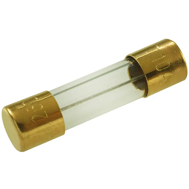 

1pcs Handcrafted Sterling Silver Fuse for Home Hi-Fi Audio Enthusiasts Gold-Plated Ceramic Glass Tube