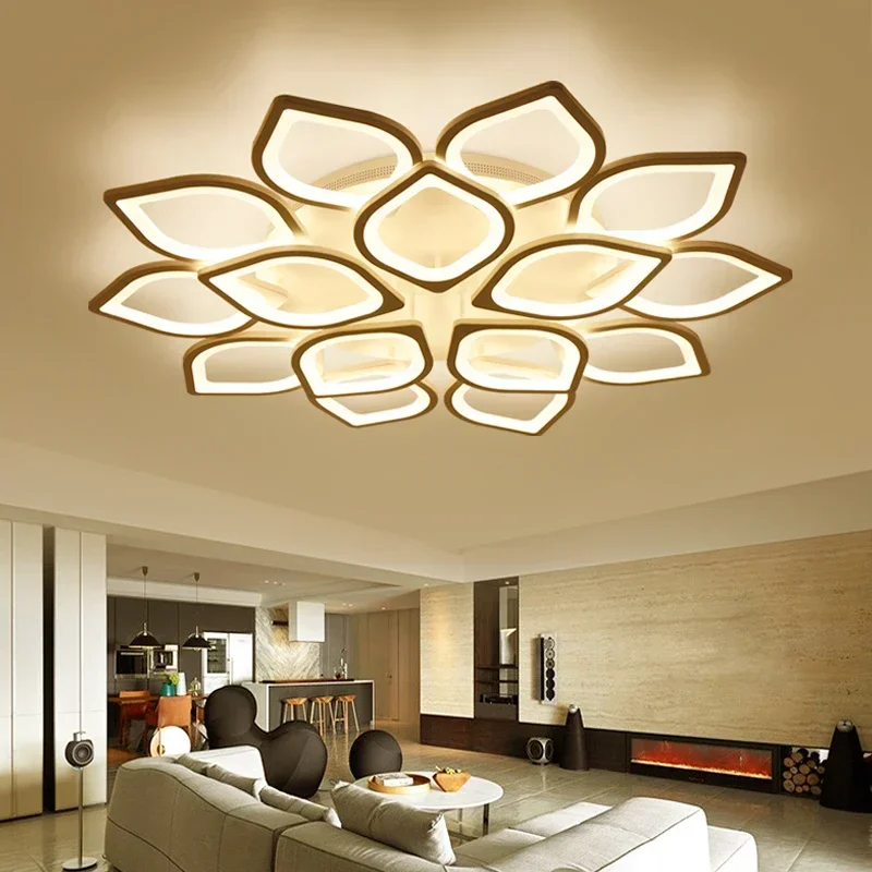 Acrylic Flush LED Ceiling Lights White Light Frame Home Decorative Lighting Fixtures Oval LED Lustre Lamp for Living Room