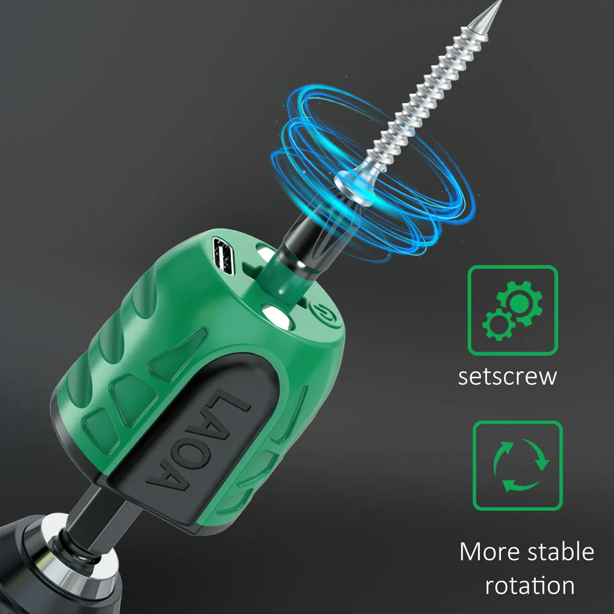 LAOA Electric Screwdriver Bit Magnetizer with Rechargeable LED Illuminator