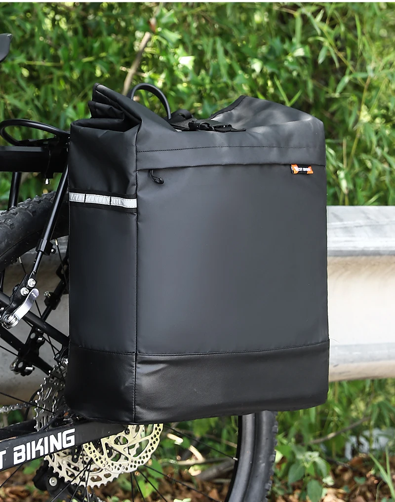 WEST BIKING Fahrradtasche 30L Wasserdichte Gepäckträgertasche Fahrrad-Satteltasche mit Regenschutz Profi-Fahrradzubehör – Detail 12