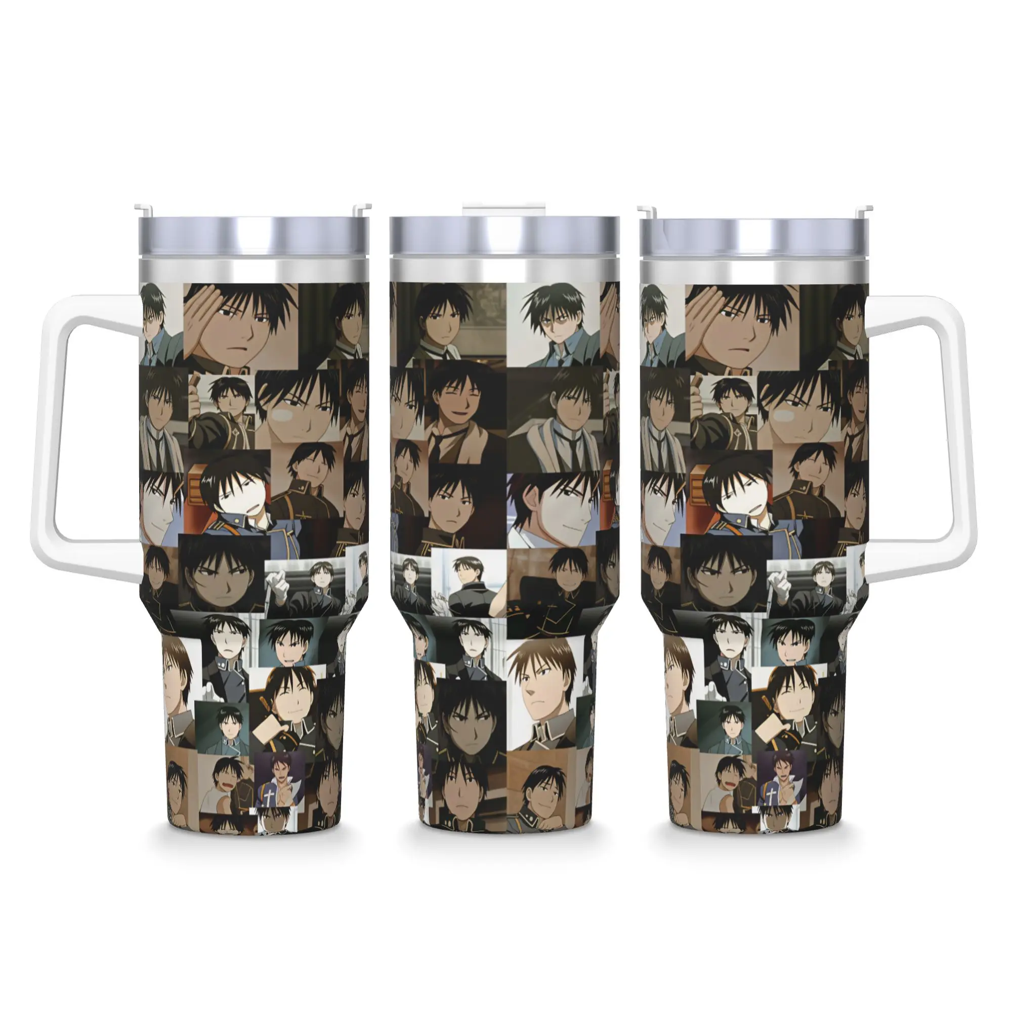 Roy Mustang Stainless Steel Tumbler Fullmetal Alchemists Travel Mugs Cup Large Thermal Mug Keep Heat Cold and Hot Water Bottle