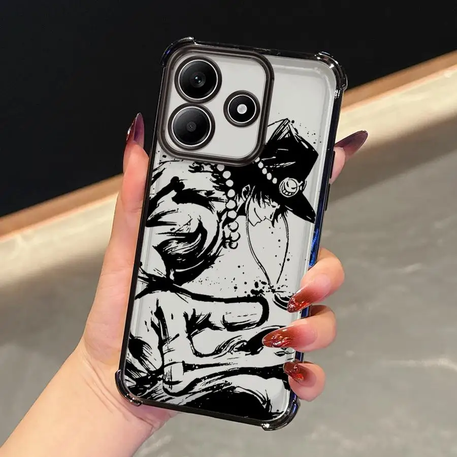 Etui na telefon z motywem anime One Piece, Luffy i Ace, do Redmi Note 9S 11 12 13 10s 14 Pro Plus 10 Lite 11s, miękki pokrowiec.