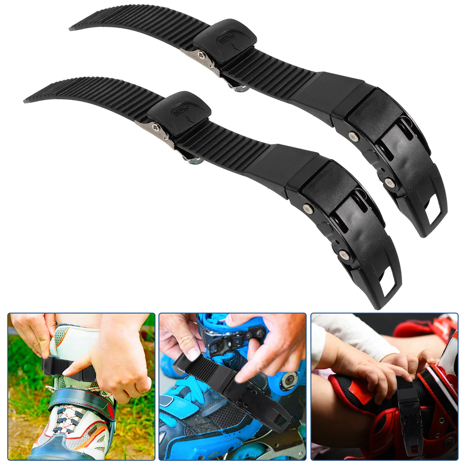 

2pcs Skate Buckle Straps Roller Skate Accessories Replaceable Buckle Straps For Skating Shoes Fixing Strap Lightweight Universal