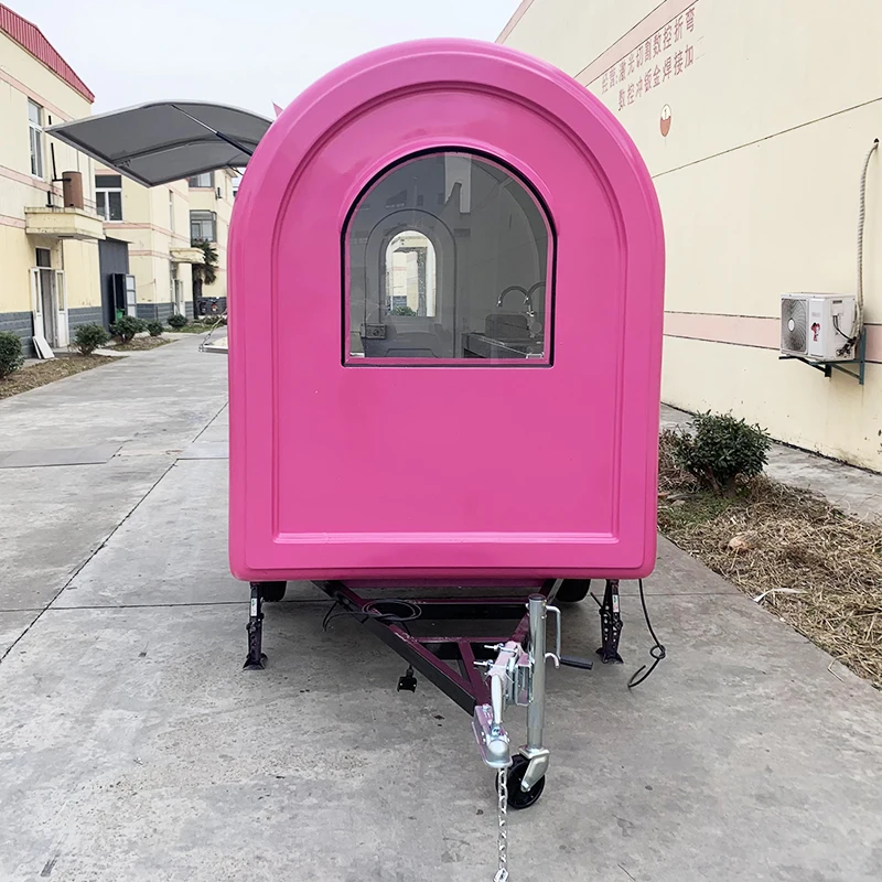 Catering Trailer Food Truck Stainless Steel Mobile Kitchen For Coffee Bakery Donut Stand Festival Vending Operation Customized
