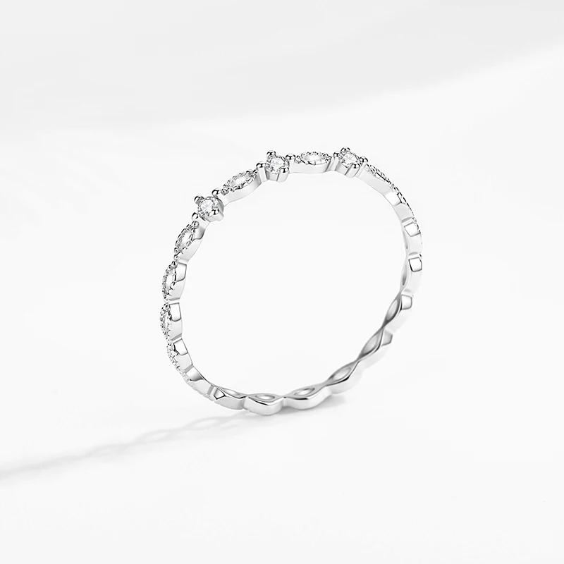 KALETINE Marquise Zircon Design Women Rings Thin Band Temperament Versatile Female Finger Rings Statement Jewelry Fancy Gift