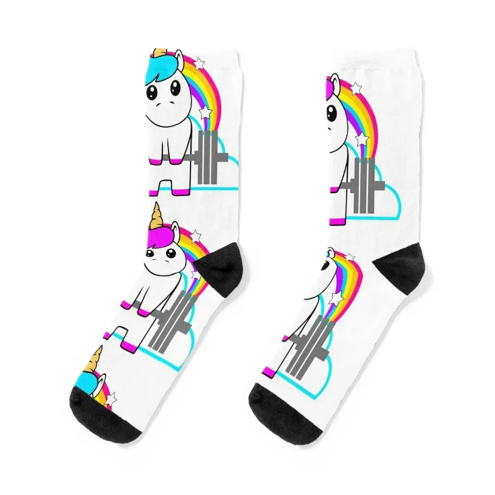 Fitness, Barbell unicorn, gym girls, barbell therapy Socks Hiking boots Crossfit Men Socks Luxury Brand Women's