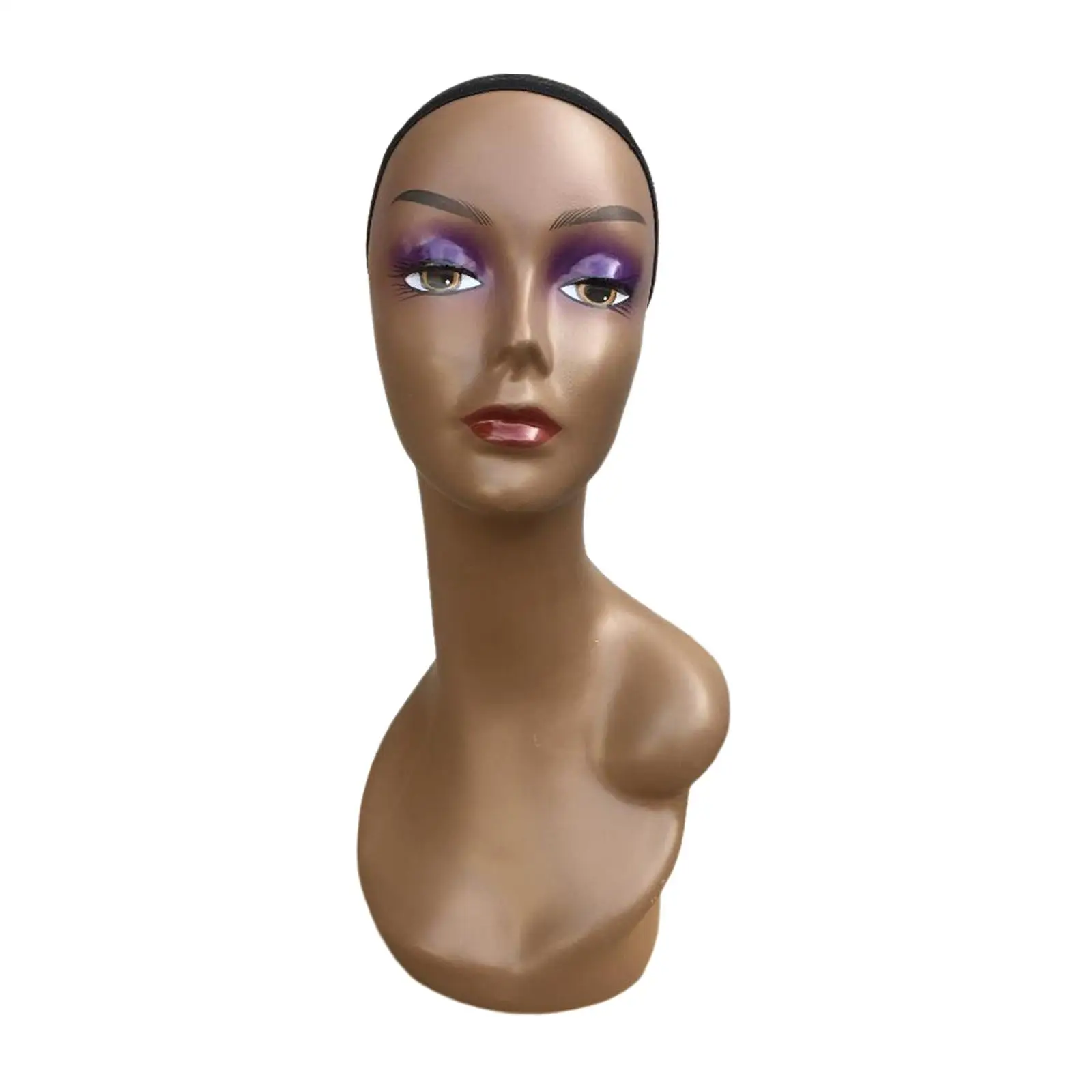 Bald Mannequin Head Doll Head Wig Stand Bald Manikin Head for Hat Wig Making Home