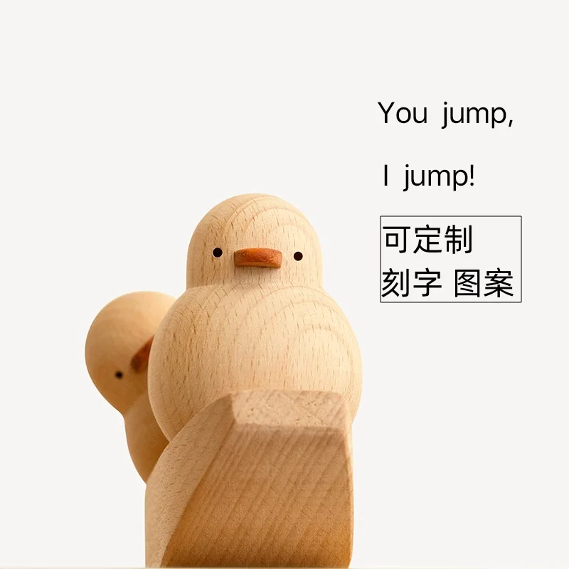 Little Duck Friendship Boat Wooden Office Desk Decoration for Girls Creative Couple Ornament Graduation Day Gift