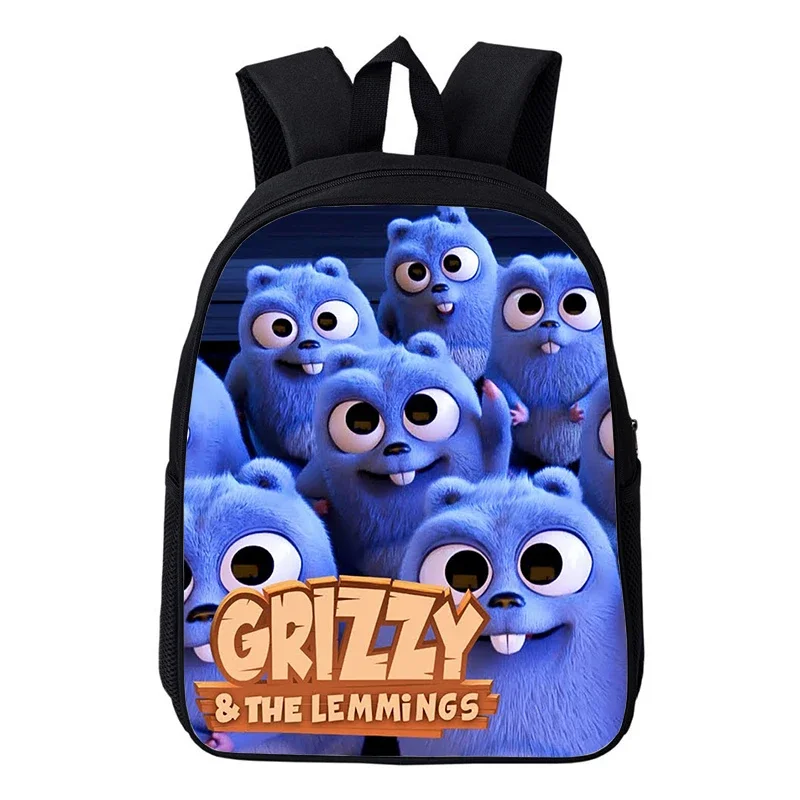 Grizzy And The Lemmings Cartoon Print Backpacks Kindergarten Schoolbag Girls Boys Small Daypacks Kids Backpack Toddler Bags Gift
