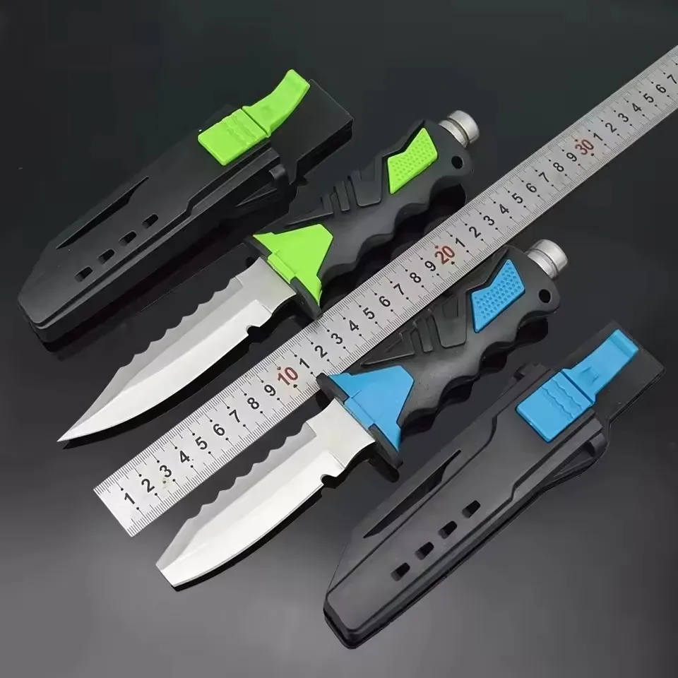 سكين غوص للإنقاذ من Fire Brigade، قاطع شبكي بحبل بحزام الساق مع كسارة زجاجية، معدات صيد الأسماك في الهواء الطلق #2