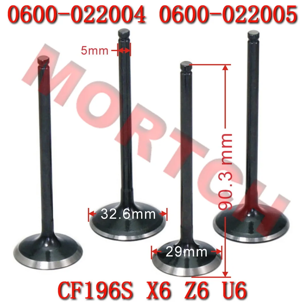 

Inlet Exhaust Valve 0600-022004 0600-022005 For CF Moto 600cc SSV UTV CF600-5 UForce U6196S-B U6 ATV CF600 CF625