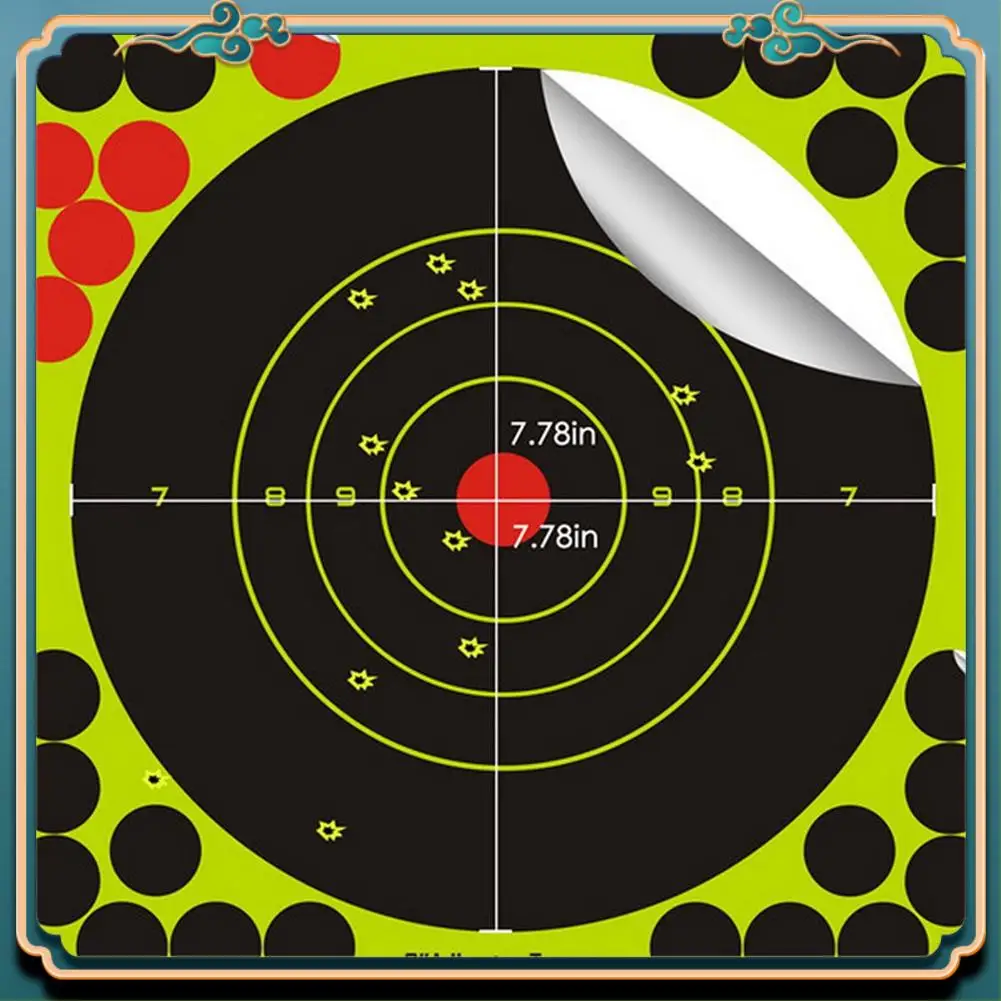 ABMV-100Pcs أهداف الصيد 8X8 بوصة ورق لاصق ذاتي ملصقات أهداف التفاعلية #5