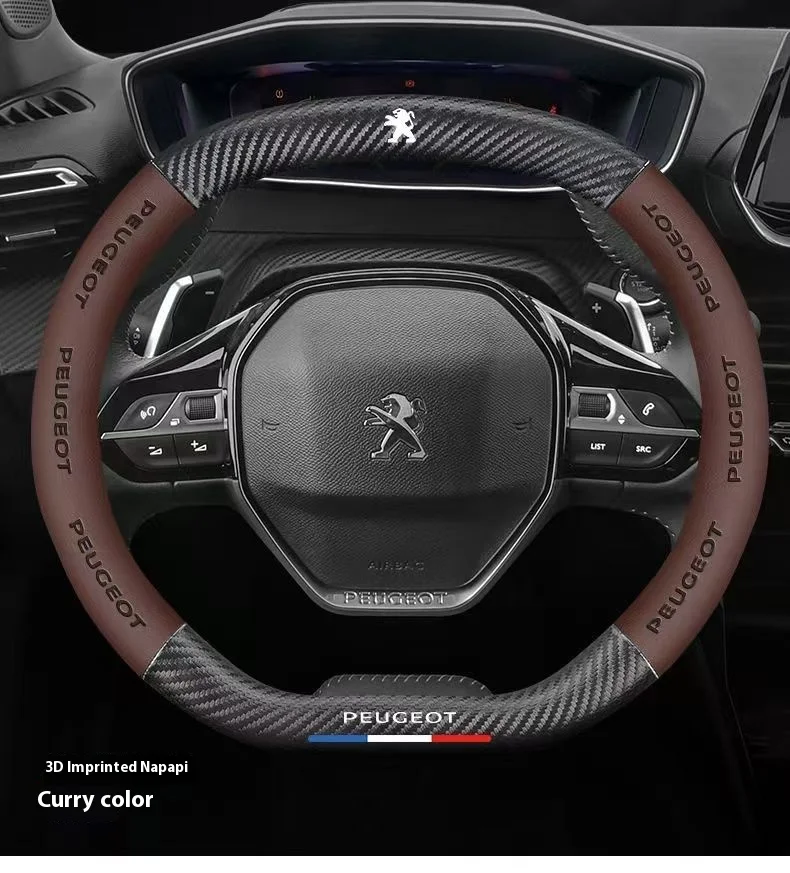 Car Steering Wheel Cover For Peugeot 106 107 108 206 207 208 301 307 308 406 407 408 508 607 2008 3008 4008 5008 GT RCZ Rifter