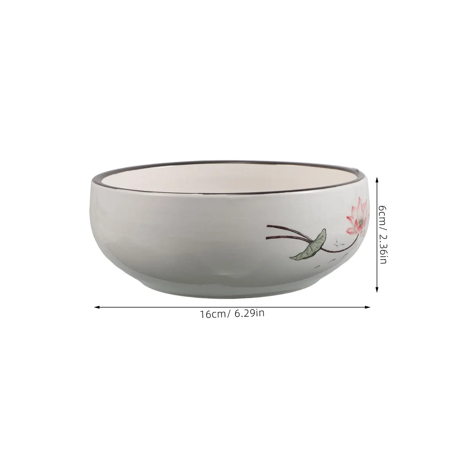 Ceramic Hydroponic Planter Bowl Medium Size Ideal for Water Lilies Lotus Aquatic Plants Succulents Indoor Decor Garden