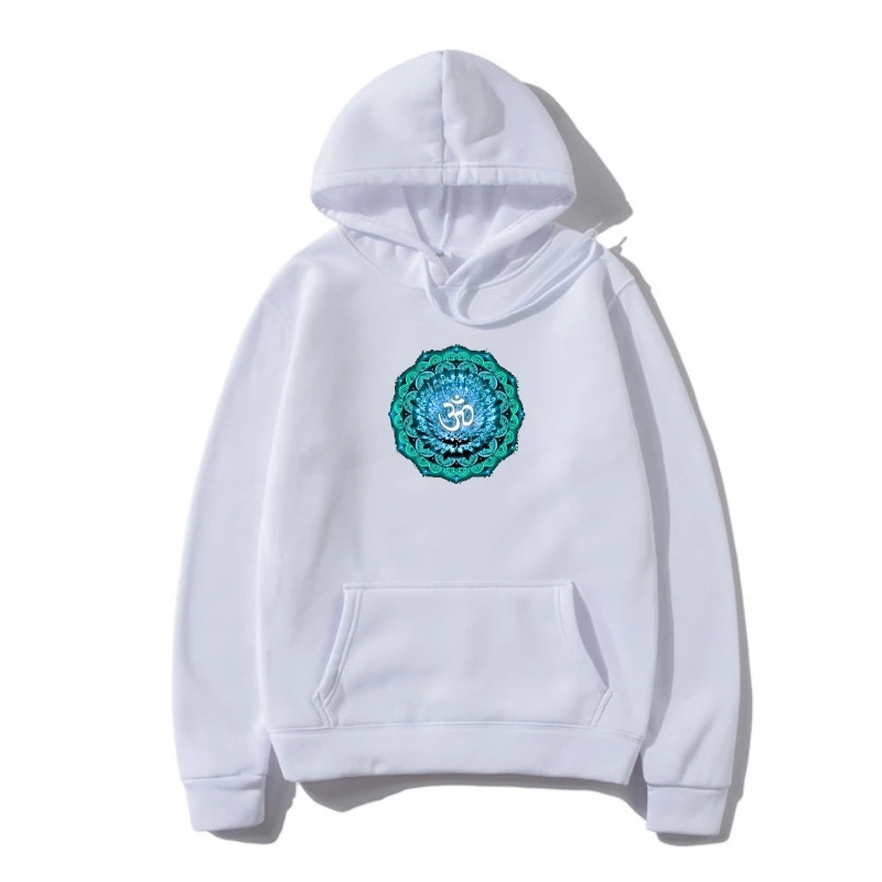 

Indian Blue Om Mandala Pattern Hoodie Printing Men Hoodys Hoodys Women Men Normal HoodieSweatshir Hoody Warm Hoodys Hoody