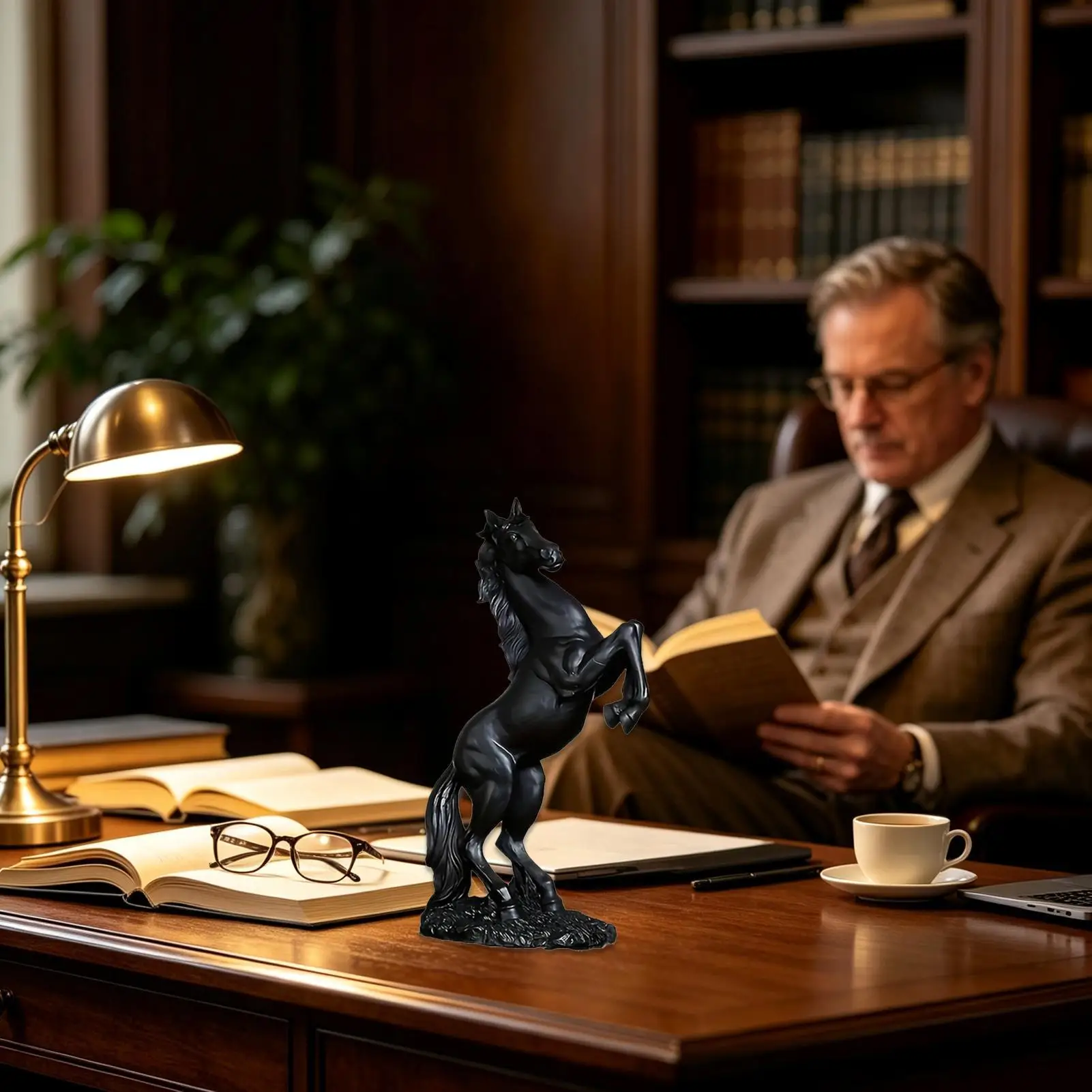 Horse Statue Decor Aesthetic Victory Resin Desk Sculpture Art Horse Figurine For Bedroom Office Desk Fireplace Shelf Home