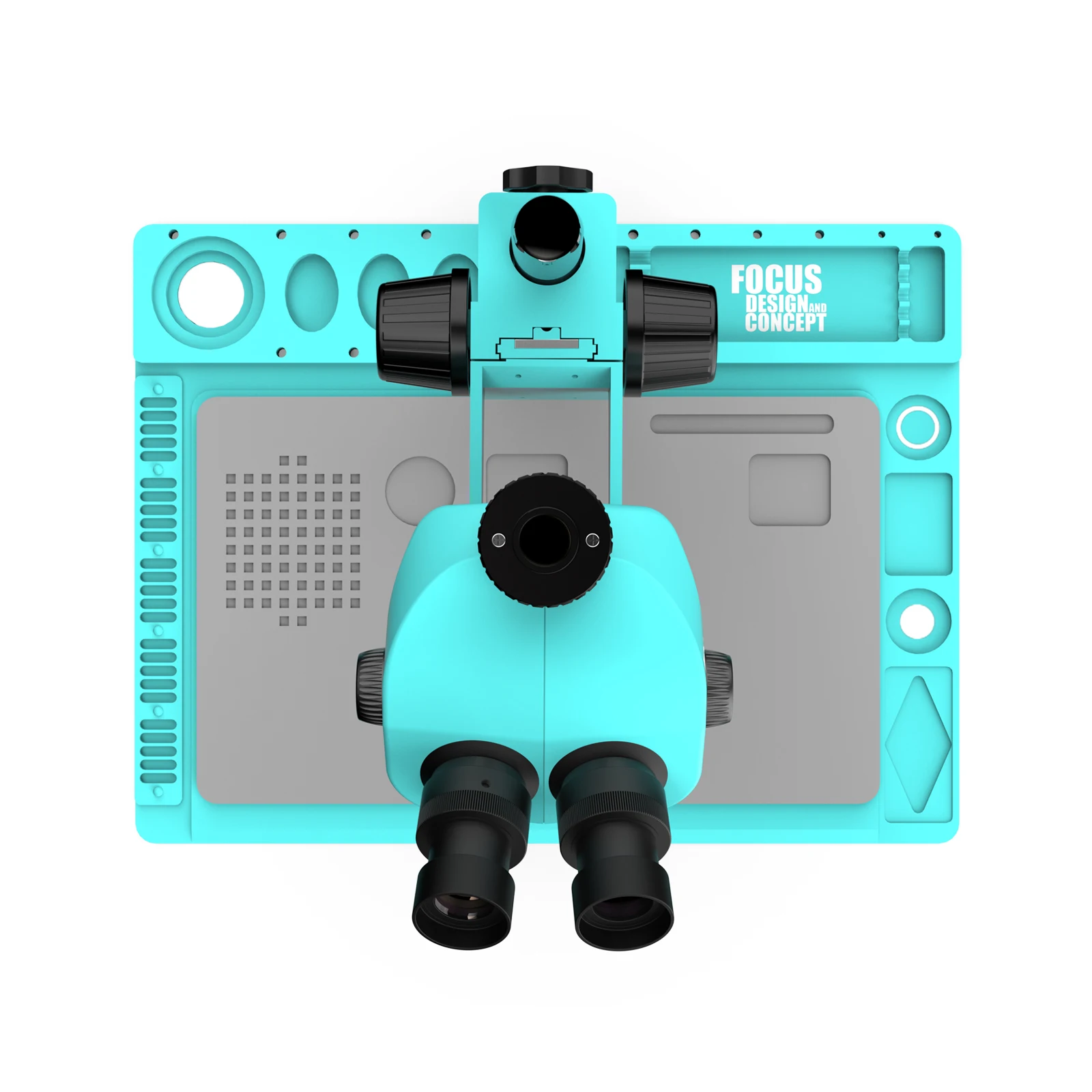 RF4 New Design 7-50X Continuous Zoom 6.5-65X Large Base Microscope With Anti-Static Pad for Maintenance Engineer PBC