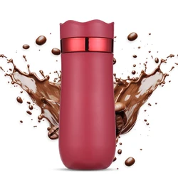 Portable French Press Travel Mug 320ml Stainless Steel Double Wall Insulated Coffee Maker No Leak Hot/Cold Brew Coffee Press