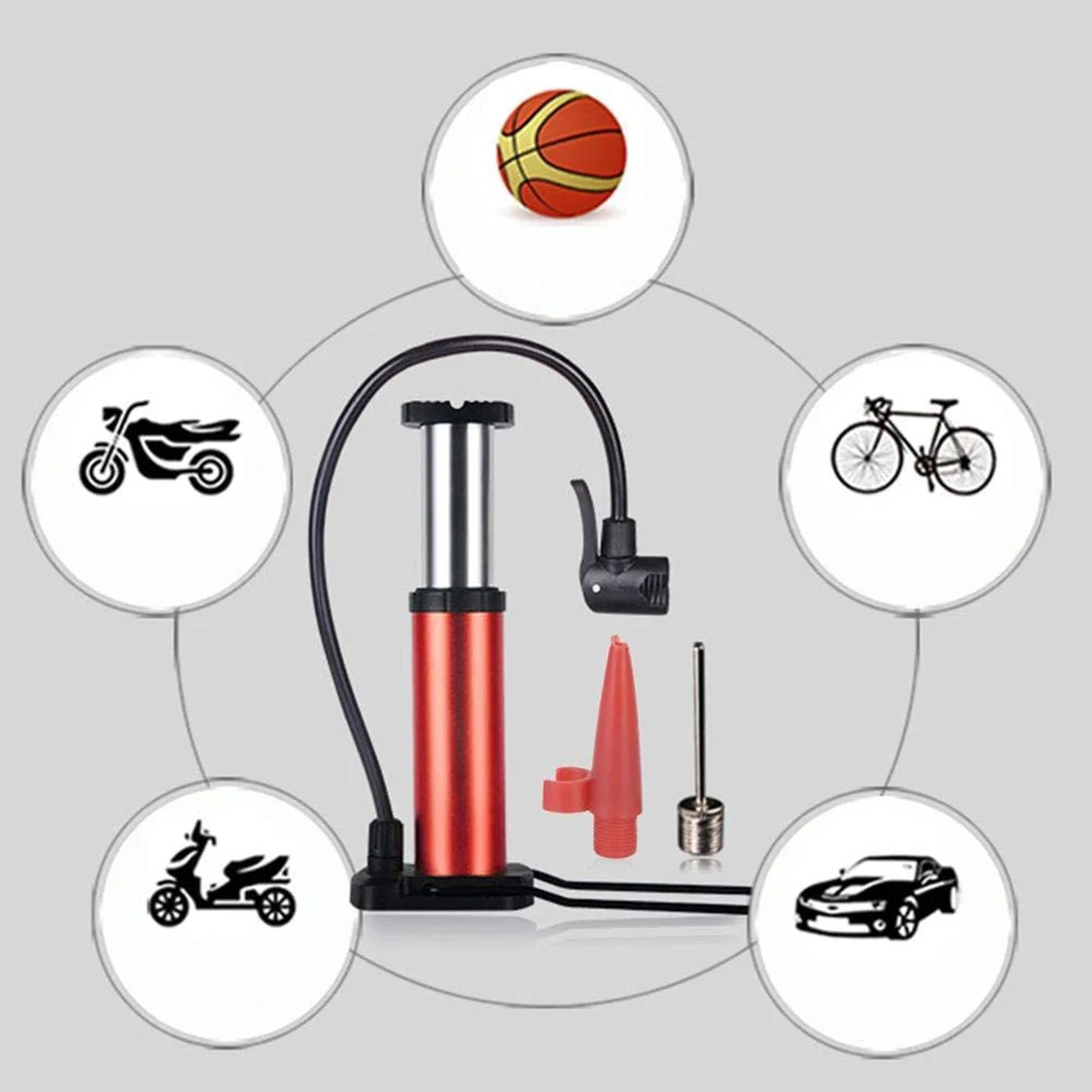 

Portable Bike Tire Pump Professional Floor Foot Inflator Easy Use Durable Metal MultiPurpose Inflate Bicycles Motorcycles Balls