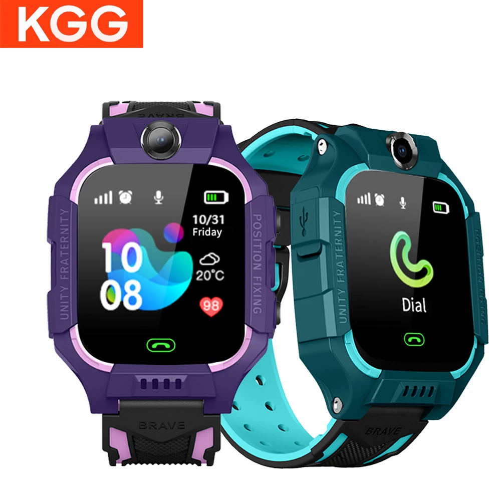 KGG Q19 Kids Smart Watch 2g Sim Card Smartwatch for Children Sos Call Phone Camera Voice Chat Photo Boy Girl Gift Color Screen