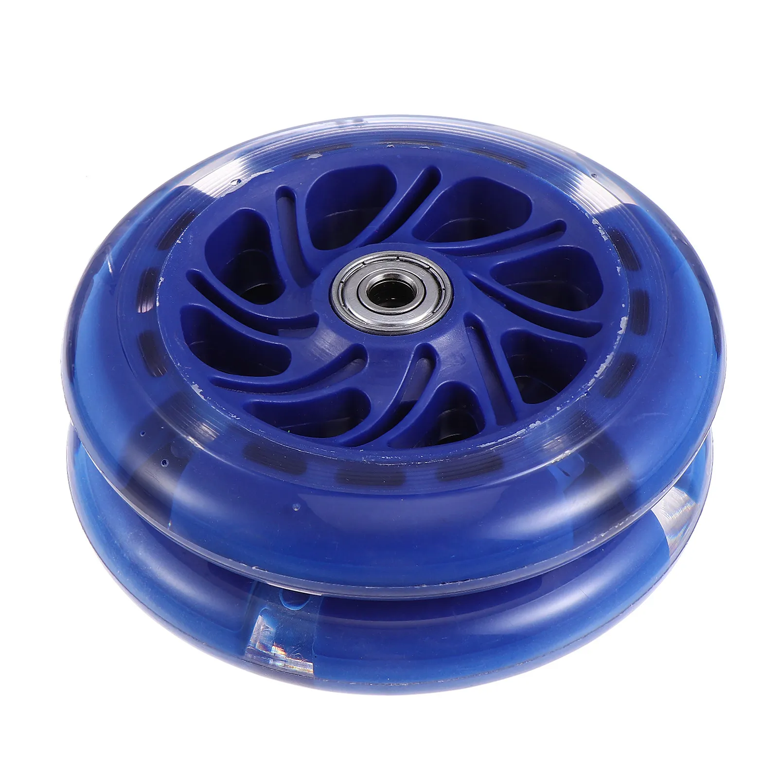 

2Pcs Light Up Scooter Wheels High Elastic Wear Resistant PU Replacement Wheel Fast Speed Stable Grip for Electric Scooter