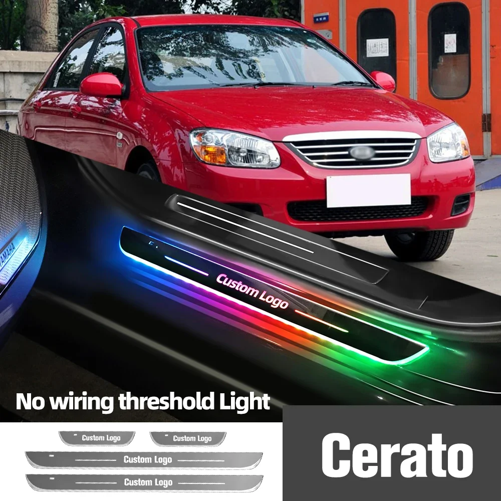 

For Kia Cerato 2003-2017 2014 2015 2016 Car Door Sill Light Customized Logo LED Welcome Threshold Pedal Lamp Accessories