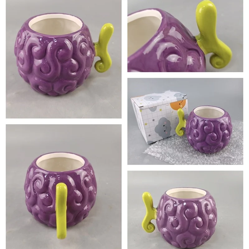 500-600ML NEUE Anime One Piece Cosplay Keramik-Tasse Wasserbecher Kreative Devilnut Luffy Hut-förmige Kaffee-Milch-Tasse Dekorative Geschenke