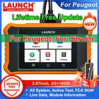 LAUNCH X-431 Creader Elite V2.0 For Peugeot for Citroën All System Car Diagnostic Tool Active Test OBD Scanner Lifetime Free