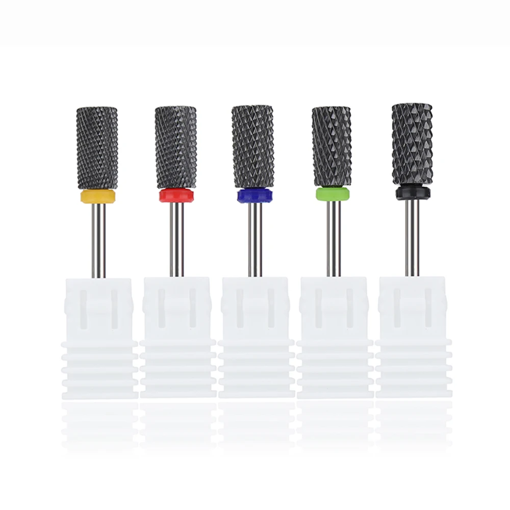1 pz teste di macinazione in ceramica nera punta da trapano per unghie manicure rimozione acrilica fresa accessori per lime per unghie elettriche