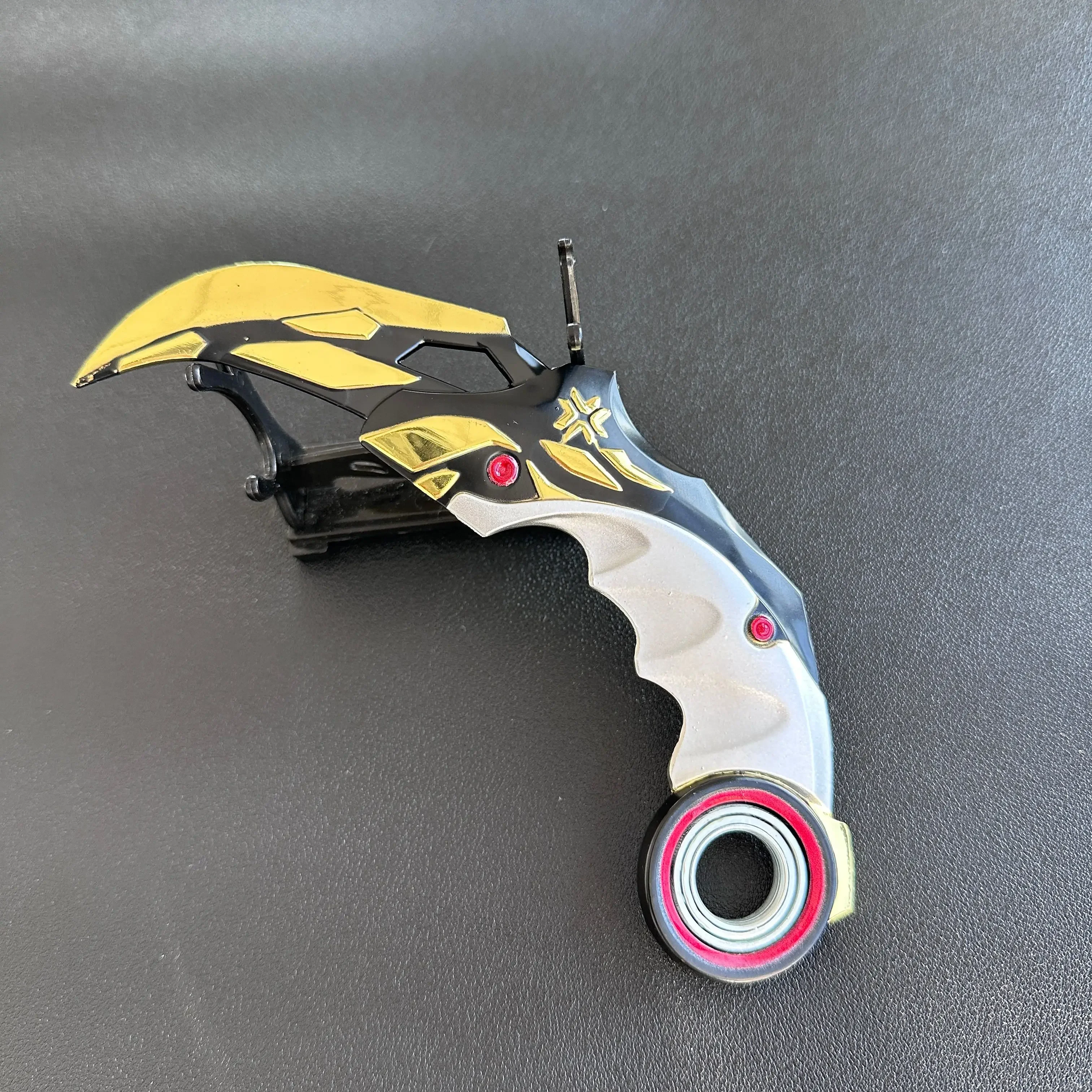 17cm Valorant Championships 2021 Karambit Rotatable All Metal Game Melee Weapon Traning Knife Claw Cosplay Prop Toys Home Decor