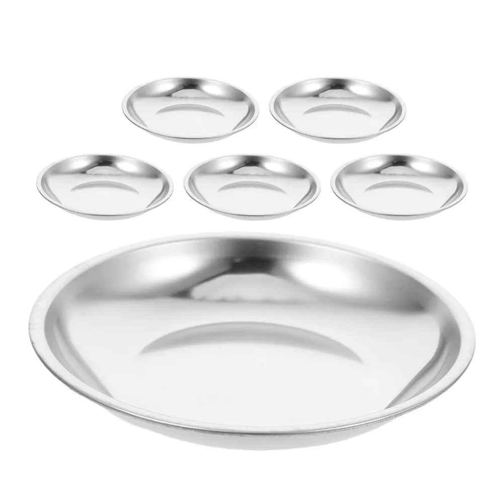 6Pcs Stainless Steel Tea Bag Saucer Dish Modern Minimalist Teabag Rest Tray for Table Countertop Drip Prevention Tea Brewing