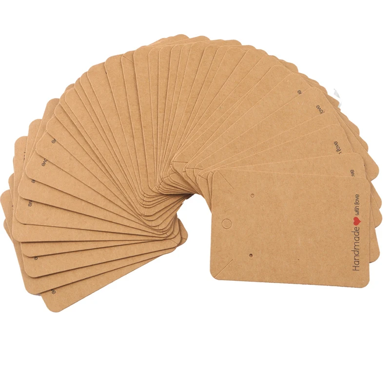 20sets Paper Earrings Display Organizers With Self Adhesive Bags Necklace Holder Cards Earrings Cardboard Diy Jewelry Packaging