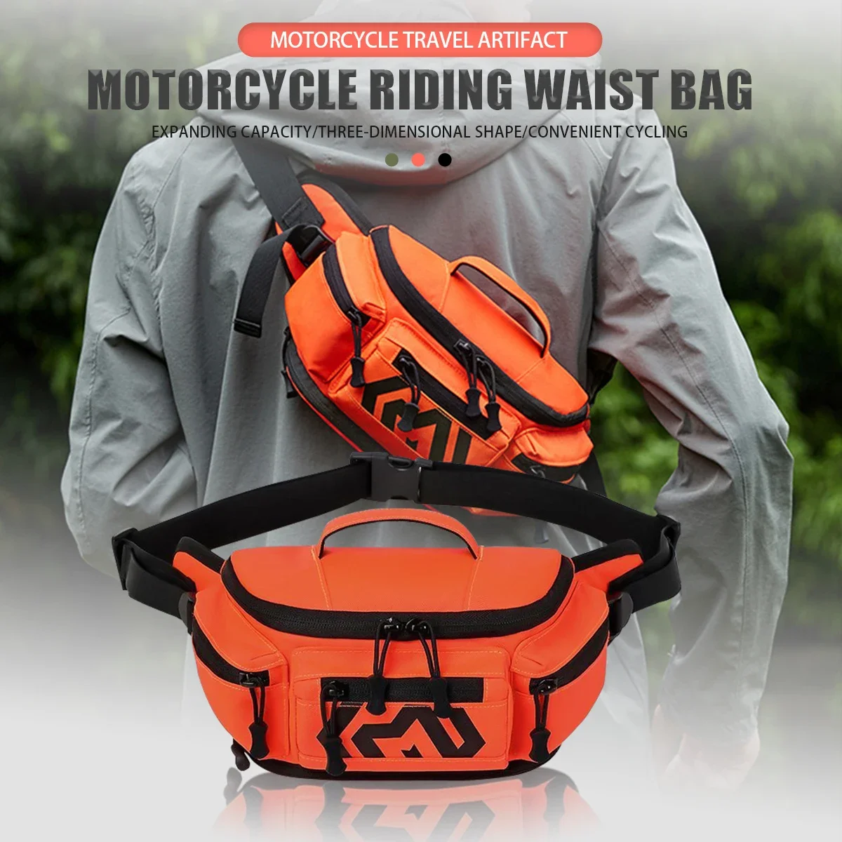 AliExpress NONE Motorcycle Waterproof Waist Bag Men Women Multiple Pockets Purses Waist Pack Leg Bag Motorbike Riding Cycling Outdoor Belt Pack