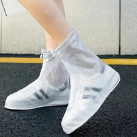 Waterproof Shoe Covers Non Slip PVC Rain Shoe Cover Adjustable Rain Boot Shoe Cover With Zipper & Drawstring For Men Women Kids