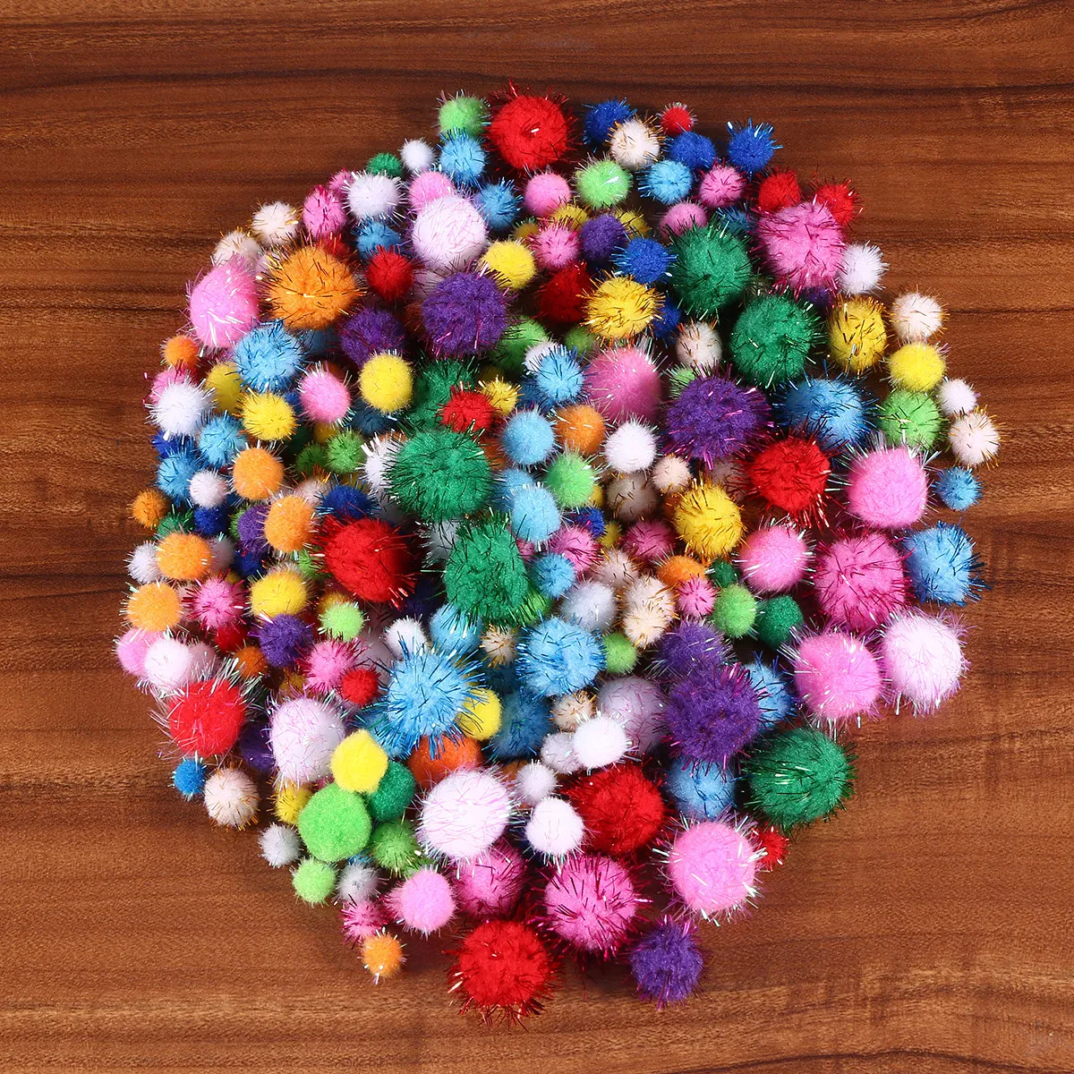 550Pcs Pompon Ball Set with 250 Wiggle Googly Eyes Premium DIY Material for Handmade Bags Backpacks Waist Pouches Early