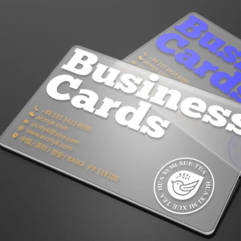 Customized Transparent Business Card Making Frosted Transparent Card Personalized Simple Luxury Business Card Ins Busin