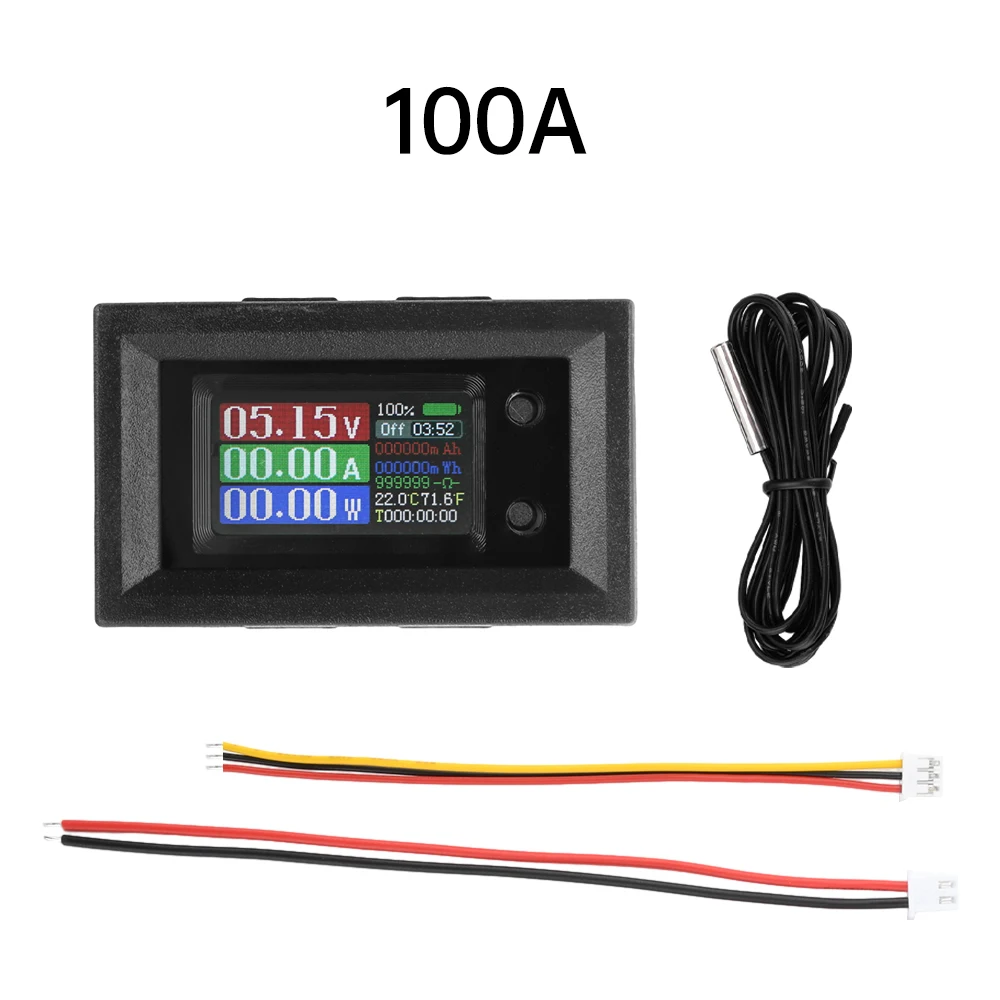 10-in-1 Voltmeter Amperemeter 10A 50A 100A Multifunktions-Messgerät für Spannung, Strom, Leistung, Energie, Impedanz, Kapazität, Batterie und Elektrizität