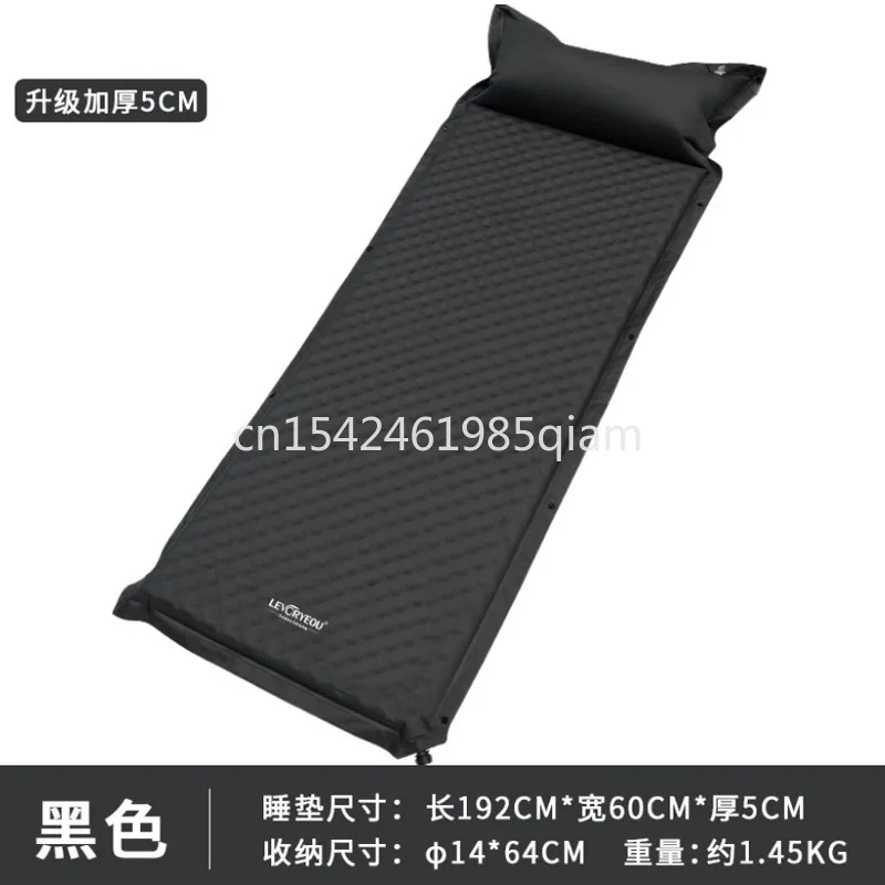 1Person Thick Automatic Self-Inflatable Mattress Cushion Pad Tent Camping Mat Comfortable Bed Heating Lunch Rest Tourist