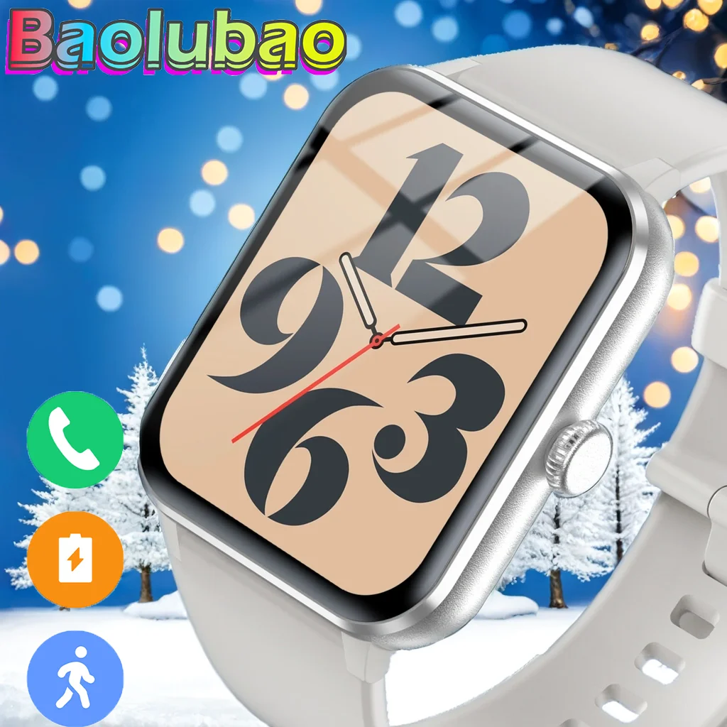 Baolubao Smart Watch Men Women, Custom Dial, Fitness Tracker, Bluetooth Answer/Dial,1.85'' Full Touch, Christmas Gift