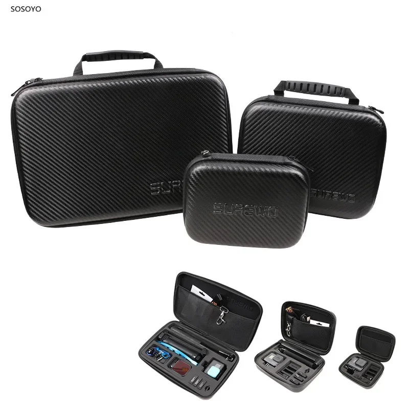 حقيبة التخزين المحمولة مقاوم للماء صندوق حماية السفر حمل حقيبة ل Gopro بطل 9 10 11 SJCAM Xiaomi Yi Action Camera