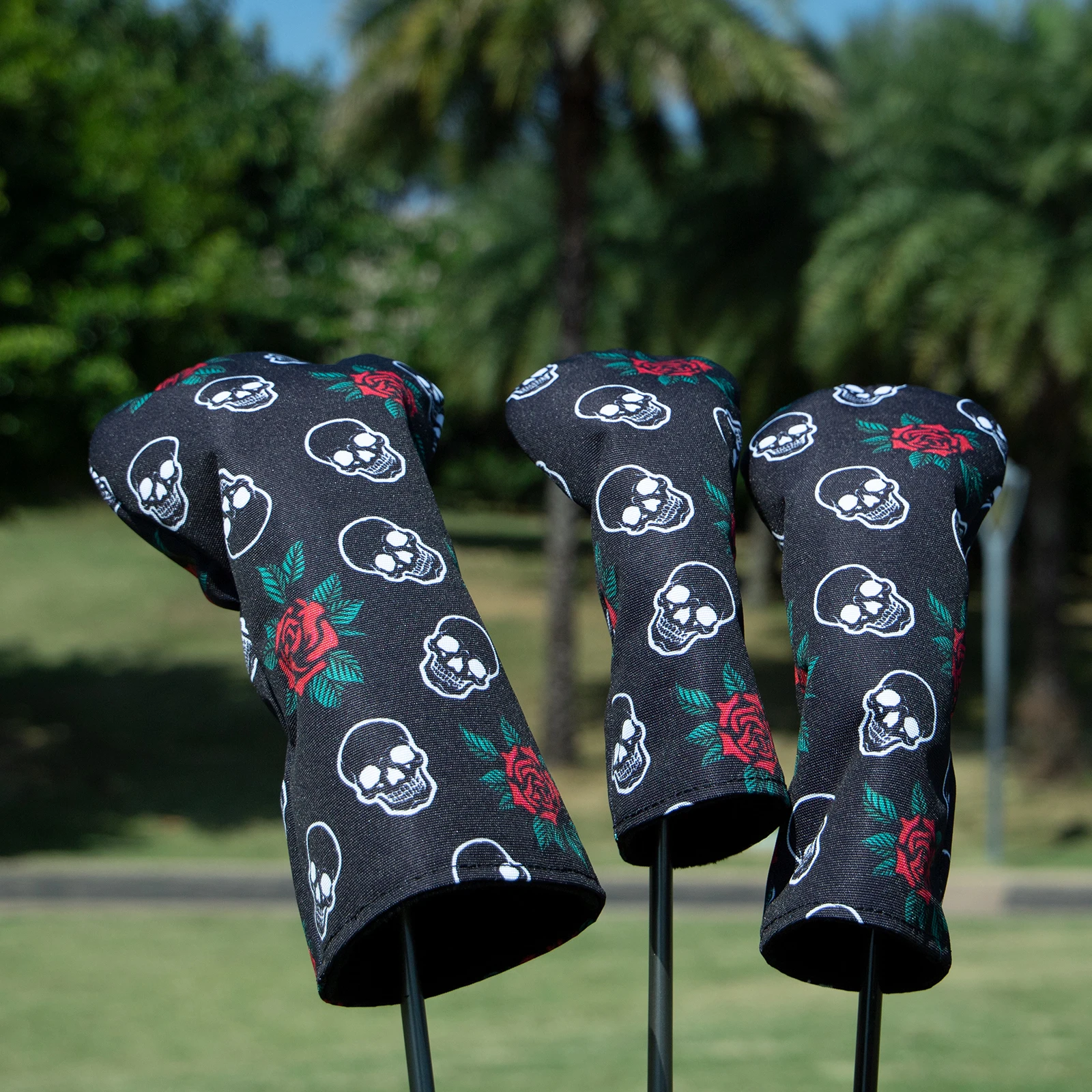 Golf Club Covers 3Pack Woo Cover Set Golf Club Head Covers for Driver, Woods and Hybrid Blade Mallet Putter Cover With Magnets