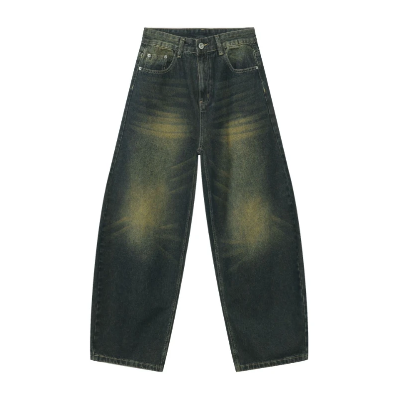 Denim Pant boyfriend Pants Men Jeans High Waist Trousers Vintage Loose Distressed Y2k Streetwear Work Casual Basic 2026 Spring