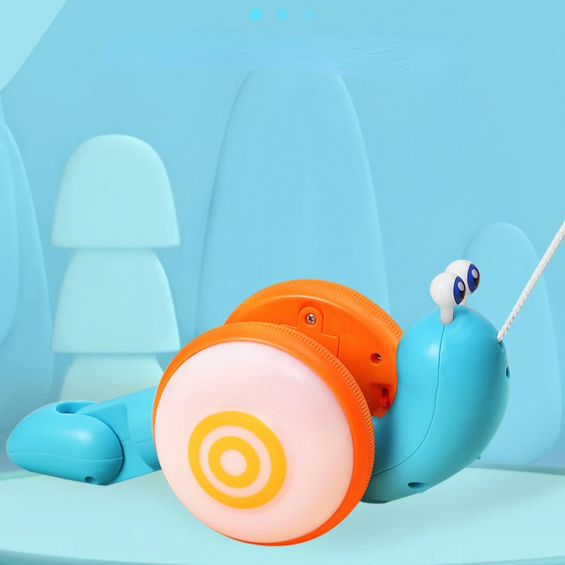 Juguete creativo de Caracol de arrastre de cuerda Linda para niños, cuerda ligera de música, juguete para bebés y niños pequeños