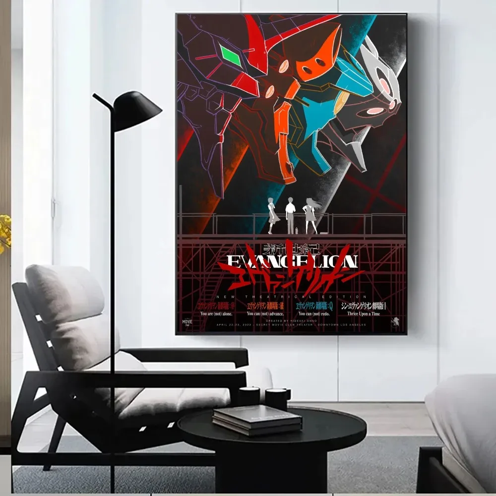 E-Evangelions-Anime Poster Posters Kraft Paper Vintage Poster Wall Art Painting Study Aesthetic Art Small Size Wall Stickers