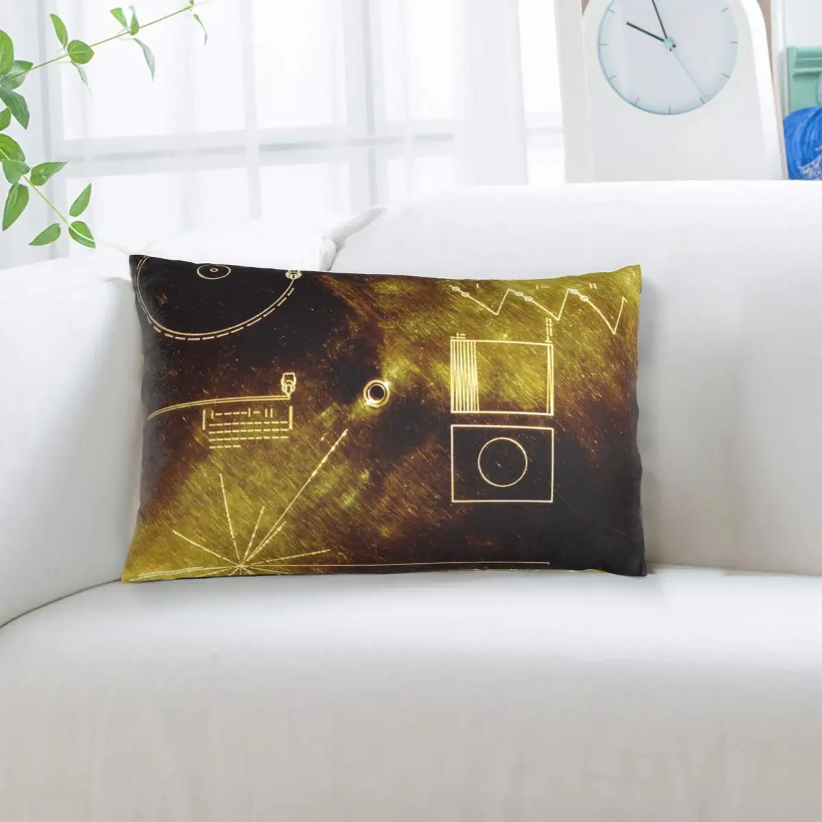 The Voyager Golden Record! Rectangle Pillowcase Cushion Cover Decor Bedroom Bed Home Comfort Throw Pillow