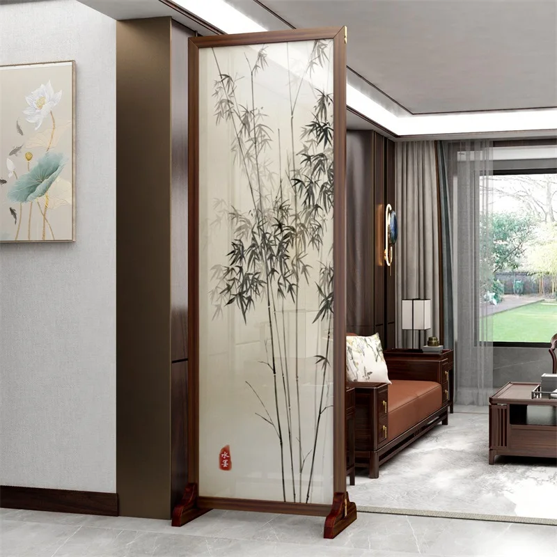 2025 New Solid Wood New Chinese Screen Partition Living Room